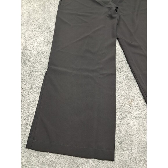 New Intempo Womens Sz 8 Flare Pants Black Dress Wide Leg Slits Up Office Work - Picture 12 of 15